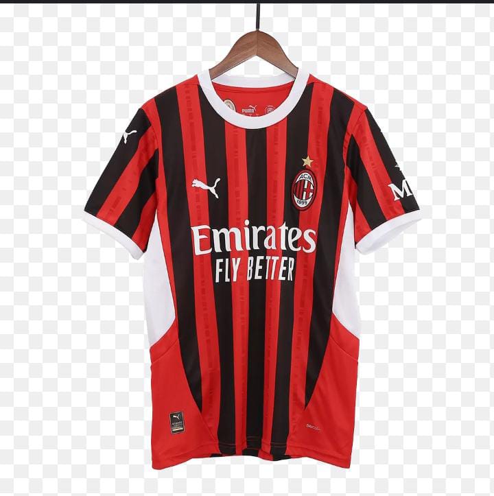 2024/2025 Best Quality New Season AC MILAN Original Home Kit Football Jersey ; New Authentic Unisex Jersey
