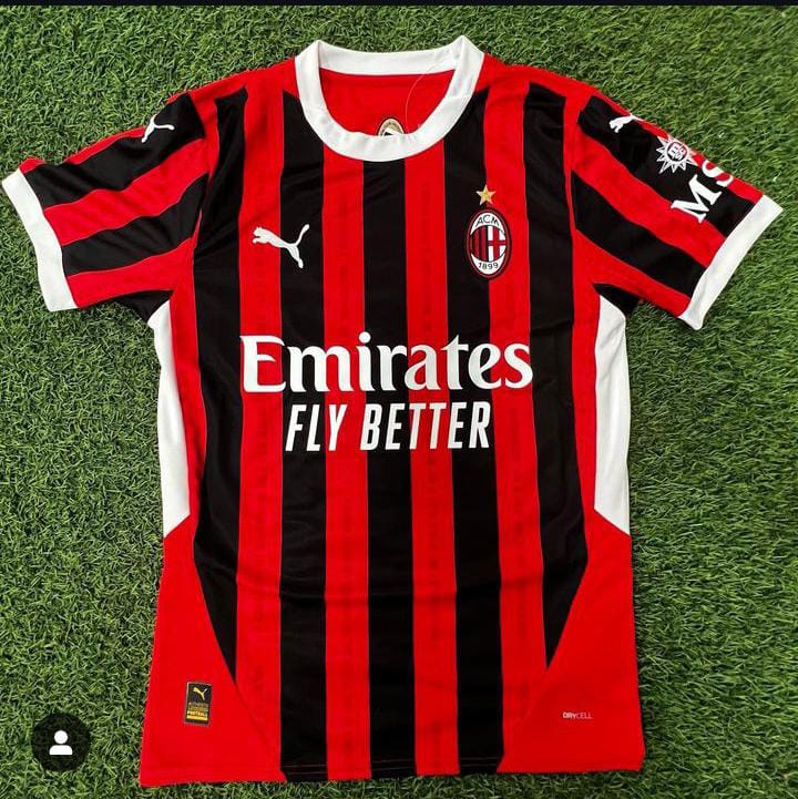 2024/2025 Best Quality New Season AC MILAN Original Home Kit Football Jersey ; New Authentic Unisex Jersey
