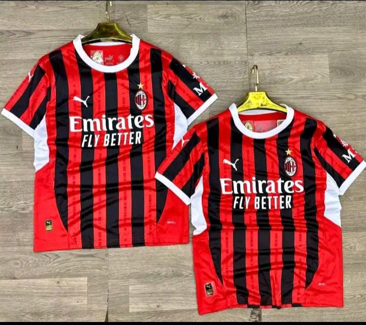 2024/2025 Best Quality New Season AC MILAN Original Home Kit Football Jersey ; New Authentic Unisex Jersey