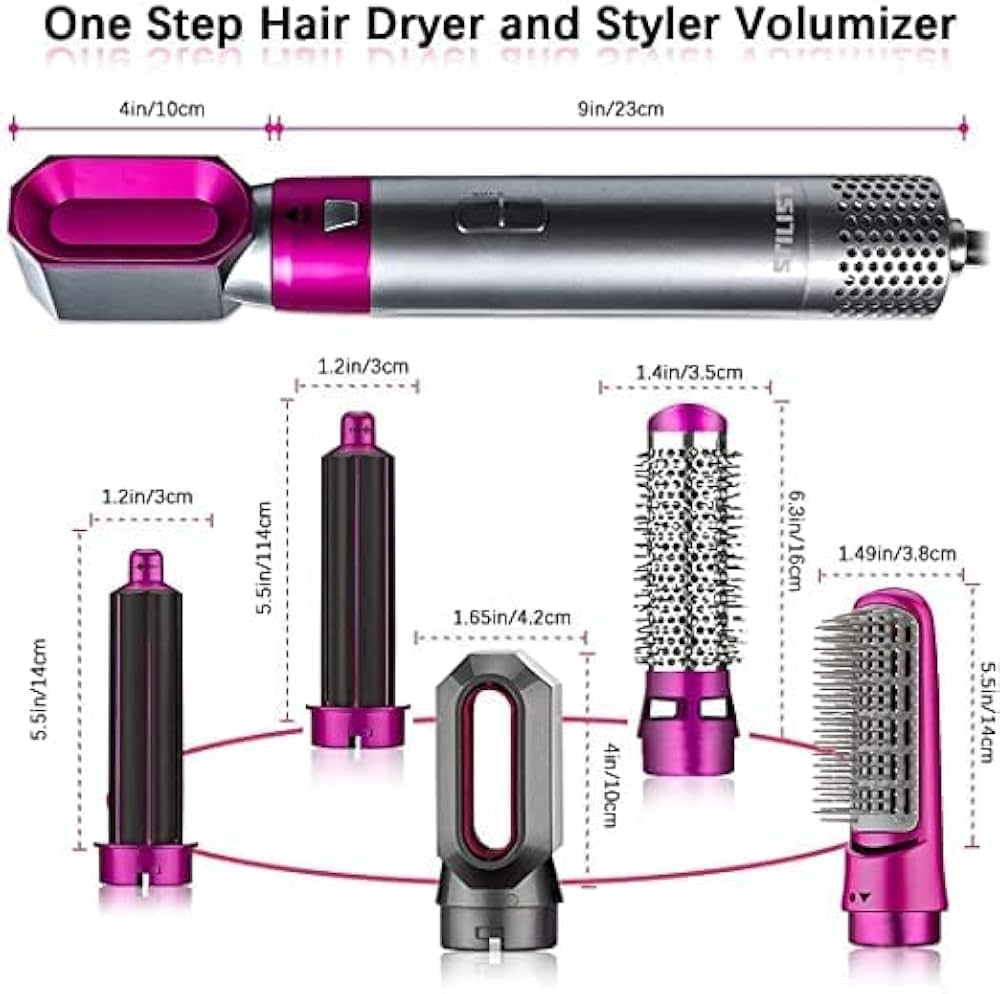 5 In 1 Hair Dryer Comb One Step Multi Functional Hair Curling Styling Straightener Hair Roller Comb Hot Air Styler Hair Curler Electric Air Iron Wand Brush
TP-5+1 Electric 5in1 hot air styler (1kw)