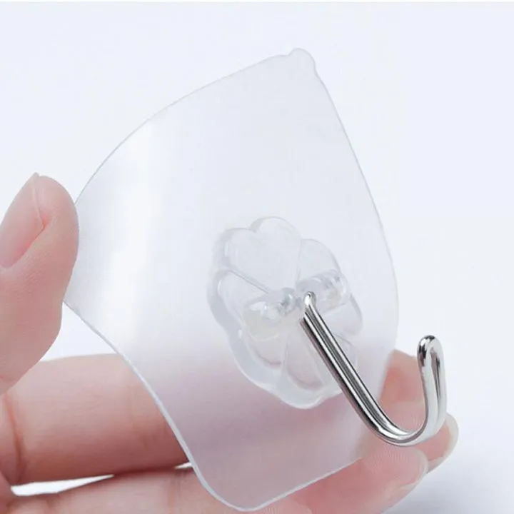 【Promotion】Set of 10PCS Transparent Non-marking Hook Kitchen Bathroom Accessories