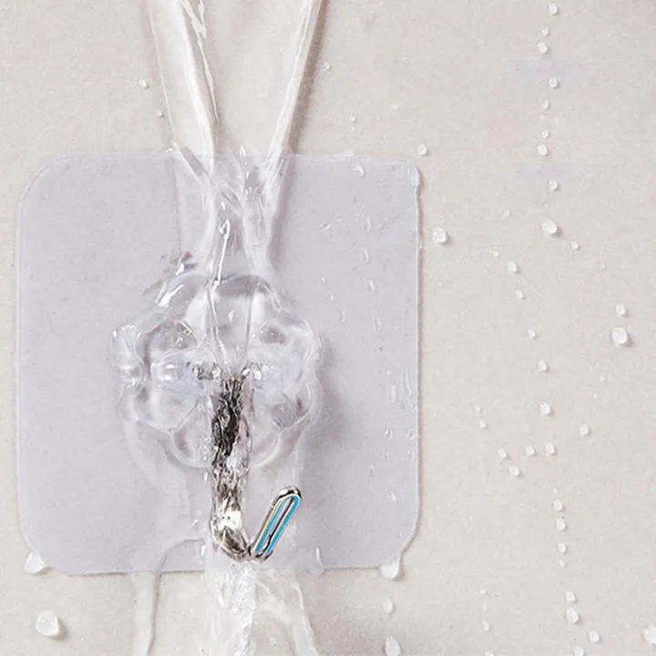 【Promotion】Set of 10PCS Transparent Non-marking Hook Kitchen Bathroom Accessories