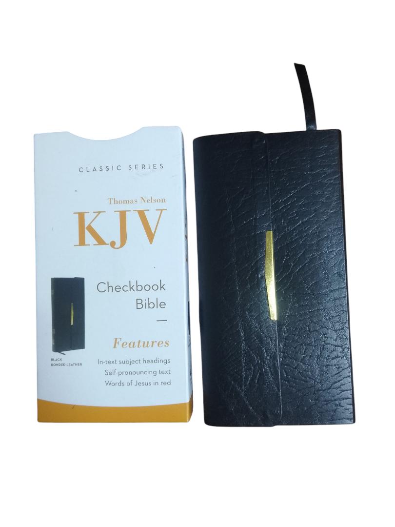 KJV checkbook Trimline bible Holy bible, KING JAMES VERSION BIBLE, LEATHER COVER BIBLE