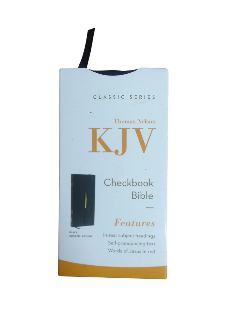 KJV checkbook Trimline bible Holy bible, KING JAMES VERSION BIBLE, LEATHER COVER BIBLE