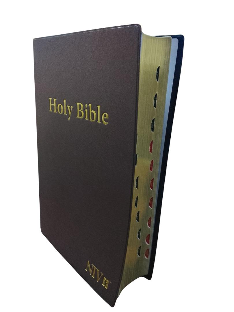NIV GIANT PRINT THUMB INDEX BIBLE BROWN, NEW INTERNATIONAL VERSION BIBLE, HOLY BIBLE