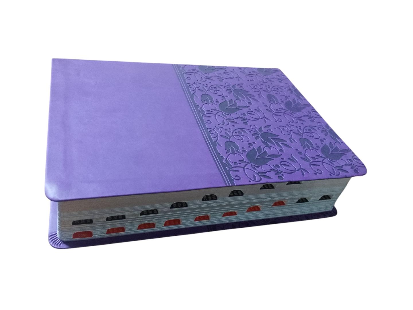 NEW KING JAMES VERSION BIBLE, STUDY BIBLE LEATHER COVER, THUMB INDEX BIBLE, PURPLE, NKJV STUDY BIBLE