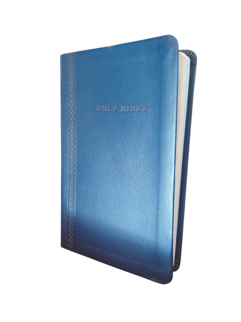 KING JAMES VERSION BIBLE,LEATHER COVER BLUE, KJV BIBLE, THINLINE BIBLE, HOLY BIBLE
