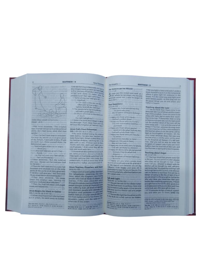 GOOD NEWS BIBLE, HARD COVER, HOLY BIBLE RED WITH DEUTROCANONICAL BOOKS, DC, CATHOLIC EDITION
