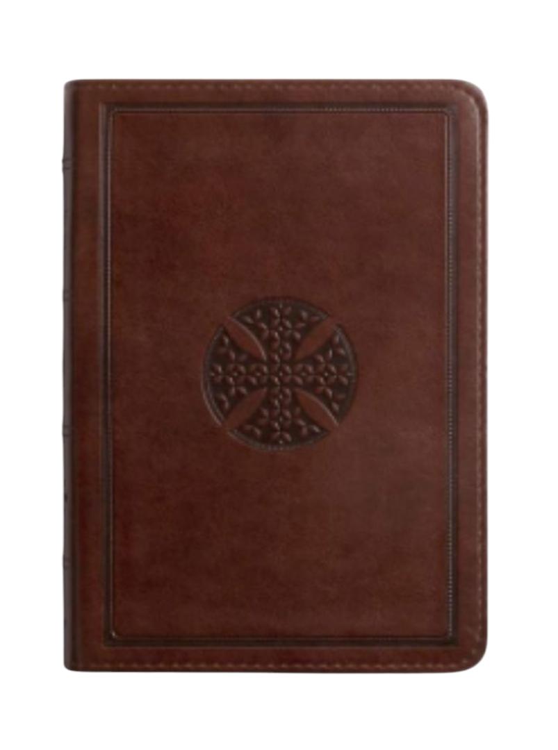 ESV COMPACT LARGE PRINT BIBLE LEATHER COVER BROWN, ENGLISH STANDARD VERSION
