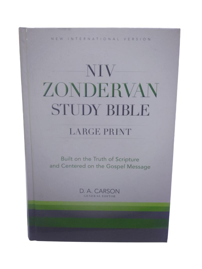 NIV ZONDERVAN STUDY BIBLE LARGE PRINT, HARDCOVER, HOLY BIBLE, NEW INTERNATIONAL VERSION STUDY BIBLE