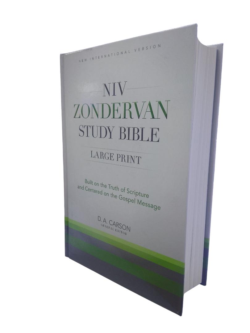 NIV ZONDERVAN STUDY BIBLE LARGE PRINT, HARDCOVER, HOLY BIBLE, NEW INTERNATIONAL VERSION STUDY BIBLE