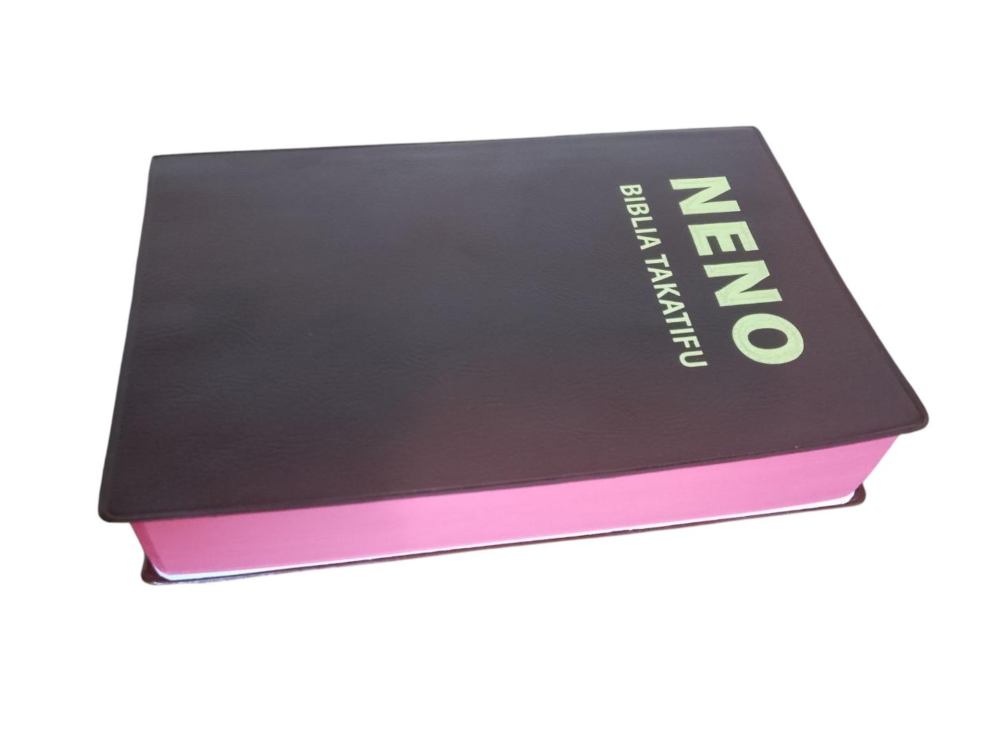 NENO BIBLICA TAKATIFU, COMPACT BIBLE, HOLY BIBLE, NEW INTERNATIONAL VERSION, SOFT COVER BROWN BIBLE, SWAHILI BIBLE