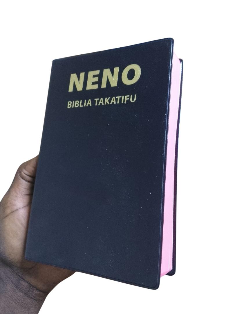 NENO BIBLICA TAKATIFU, COMPACT BIBLE, HOLY BIBLE, NIV BIBLE, NEW INTERNATIONAL VERSION BIBLE, SOFT COVER BLACK, SWAHILI BIBLE