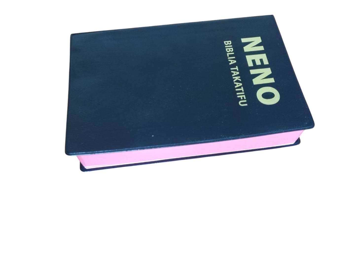 NENO BIBLICA TAKATIFU, COMPACT BIBLE, HOLY BIBLE, NIV BIBLE, NEW INTERNATIONAL VERSION BIBLE, SOFT COVER BLACK, SWAHILI BIBLE