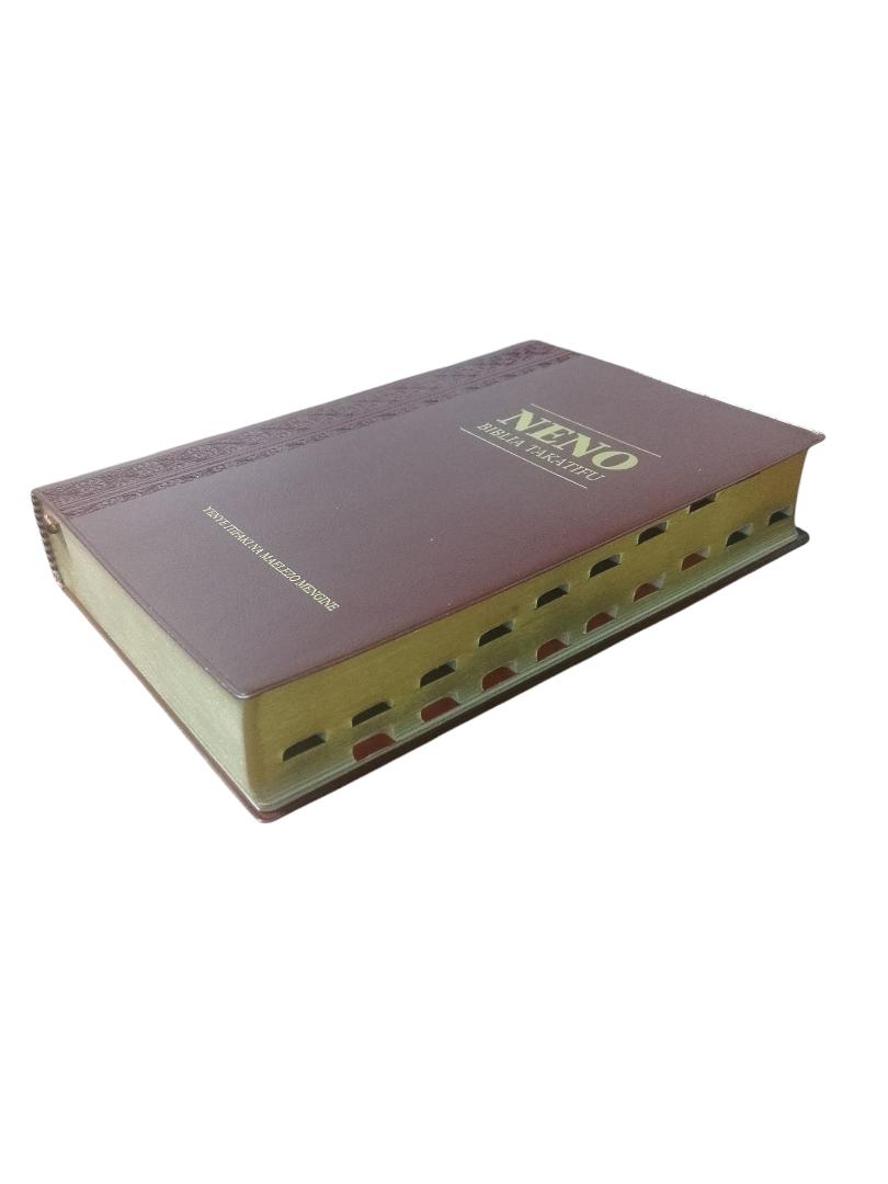 NENO BIBLICA TAKATIFU, INDEX BIBLE, SOFTCOVER BROWN, NIV BIBLE, HOLY BIBLE, NEW INTERNATIONAL VERSION BIBLE, SWAHILI BIBLE, LARGE PRINT BIBLE