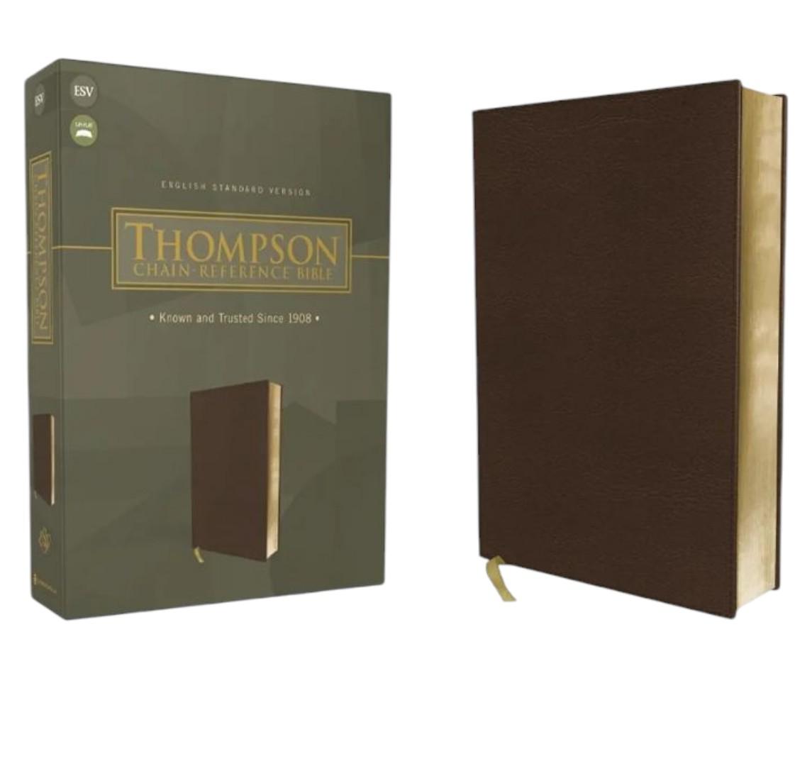 THOMPSON CHAIN REFERENCE BIBLE, ESV BIBLE HOLY BIBLE LEATHER COVER BROWN, ENGLISH STANDARD VERSION BIBLE