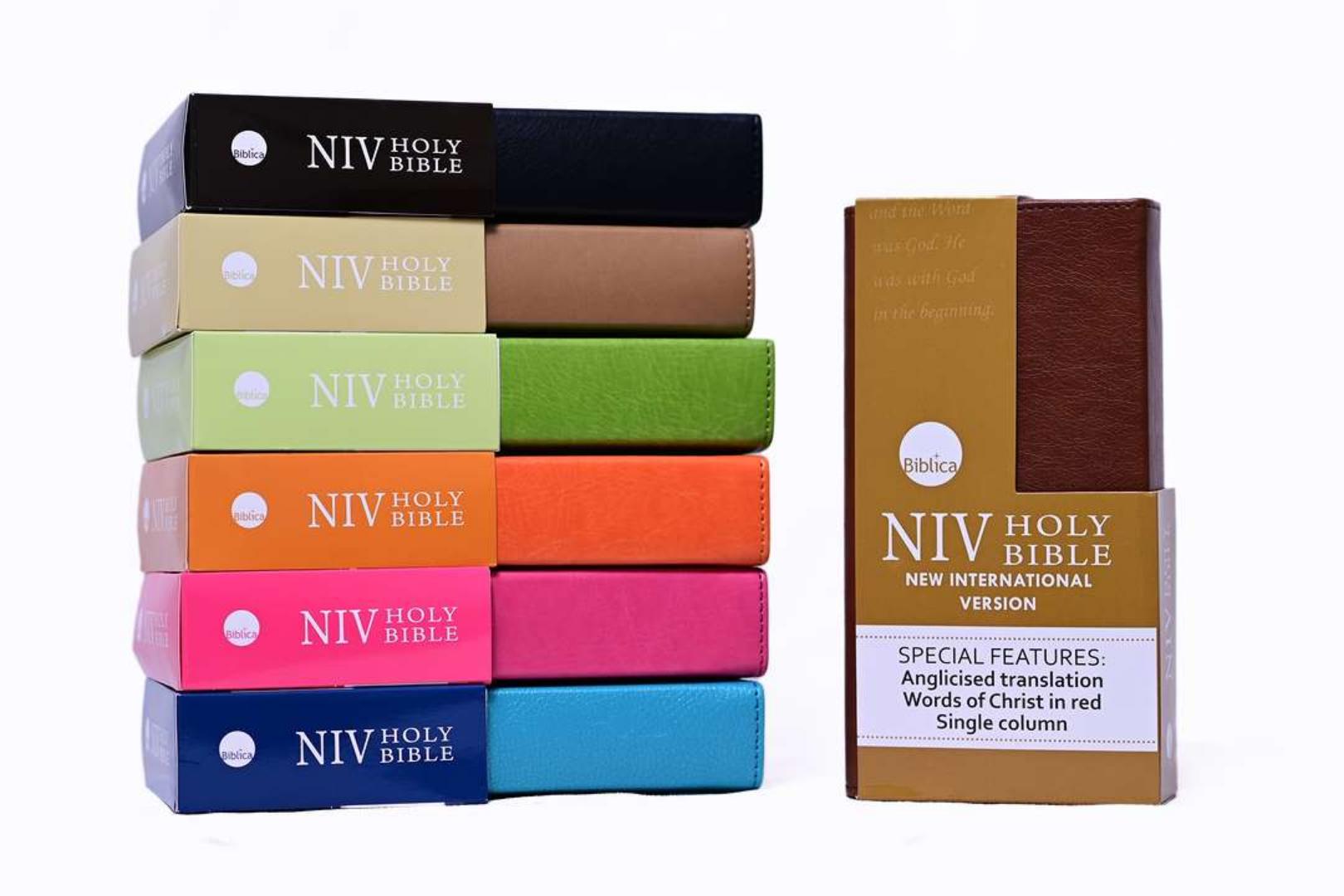 NIV TRIMLINE BIBLE, HOLY BIBLE, LEATHER COVER BIBLE GREEN, NEW INTERNATIONAL VERSION BIBLE