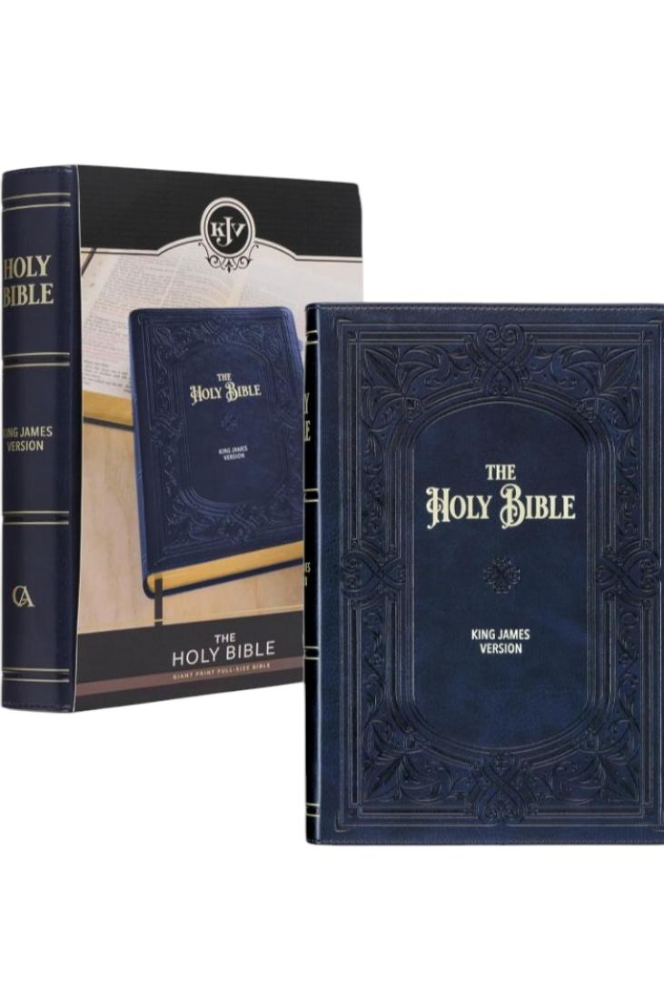 KJV GIANT PRINT BIBLE, LEATHER COVER BIBLE, THUMB INDEX BIBLE BLACK, HOLY BIBLE , KING JAMES VERSION BIBLE
