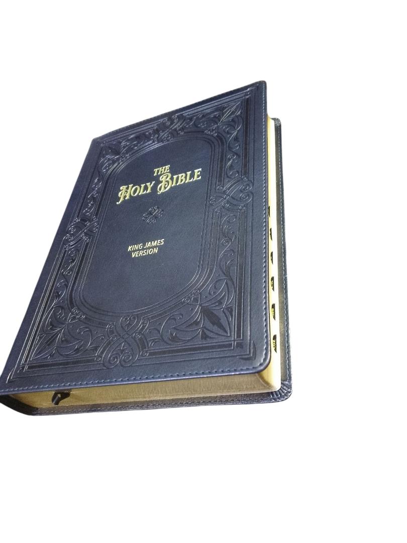 KJV GIANT PRINT BIBLE, LEATHER COVER BIBLE, THUMB INDEX BIBLE BLACK, HOLY BIBLE , KING JAMES VERSION BIBLE