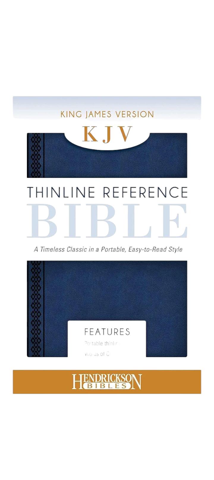 KING JAMES VERSION BIBLE,LEATHER COVER BLUE, KJV BIBLE, THINLINE BIBLE, HOLY BIBLE