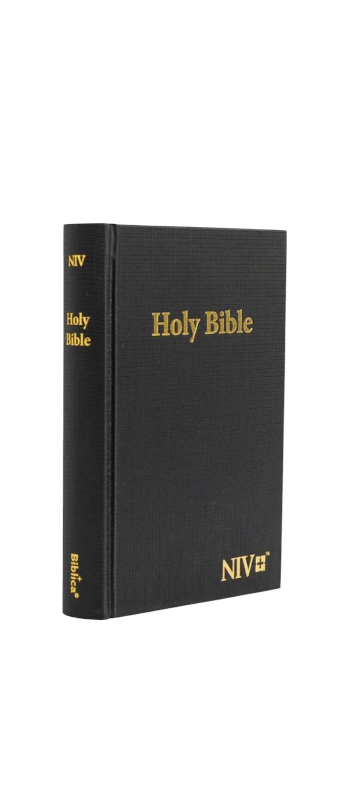 NIV STANDARD BIBLE, HOLY BIBLE BLACK, NEW INTERNATIONAL VERSION BIBLE, HARD COVER HOLY BIBLE