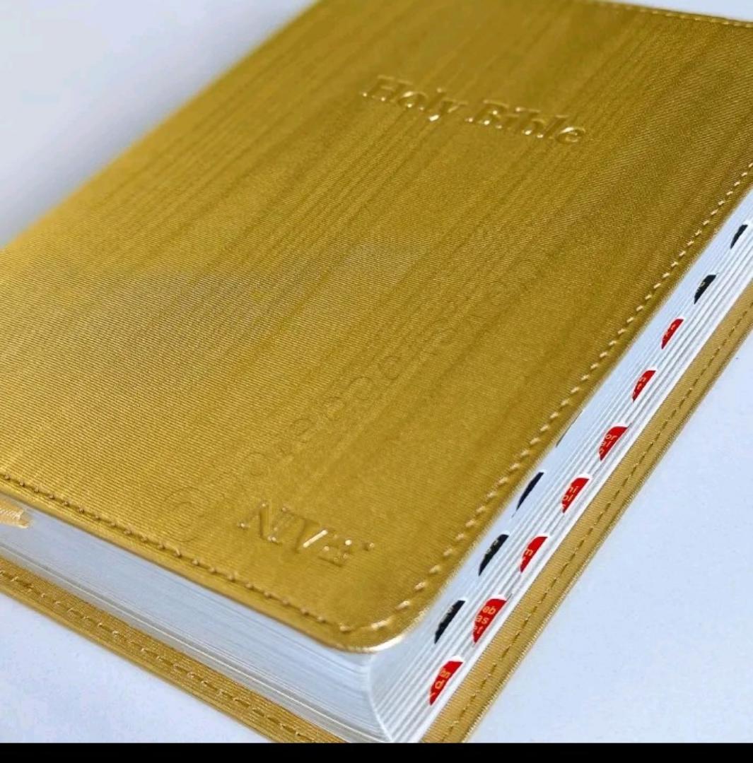 NIV Medium index bible, Pu bible, New International Version Bible, compact bible, leather Cover bible,
