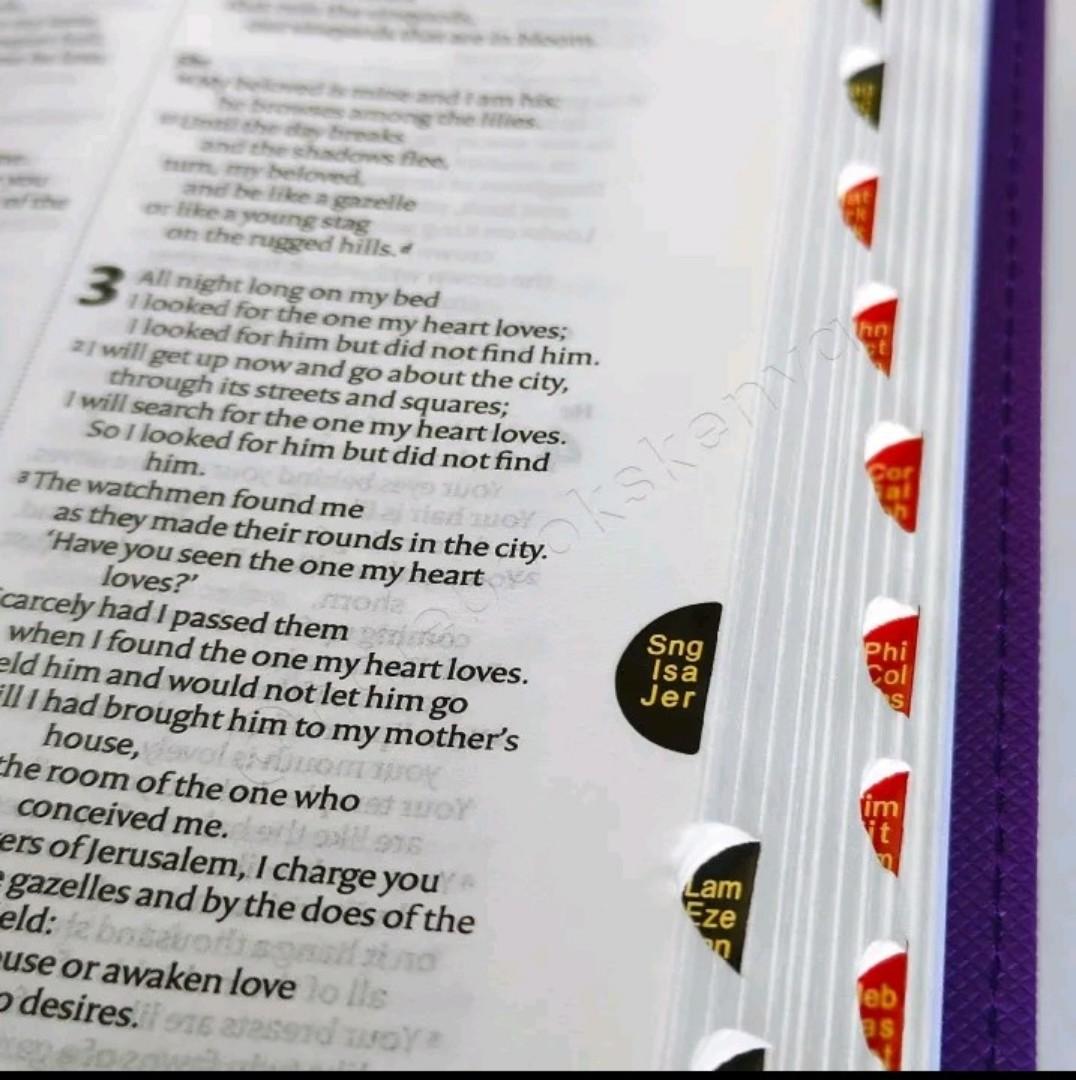 NIV Medium index bible, Pu bible, New International Version Bible, compact bible, leather Cover bible,