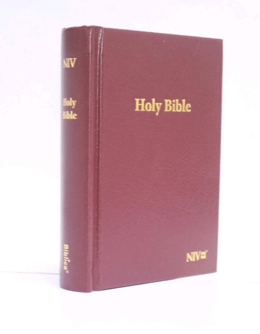 NIV MEDIUM SIZE HARDCOVER BIBLE, NEW INTERNATIONAL VERSION BIBLE, HOLY BIBLE BROWN,