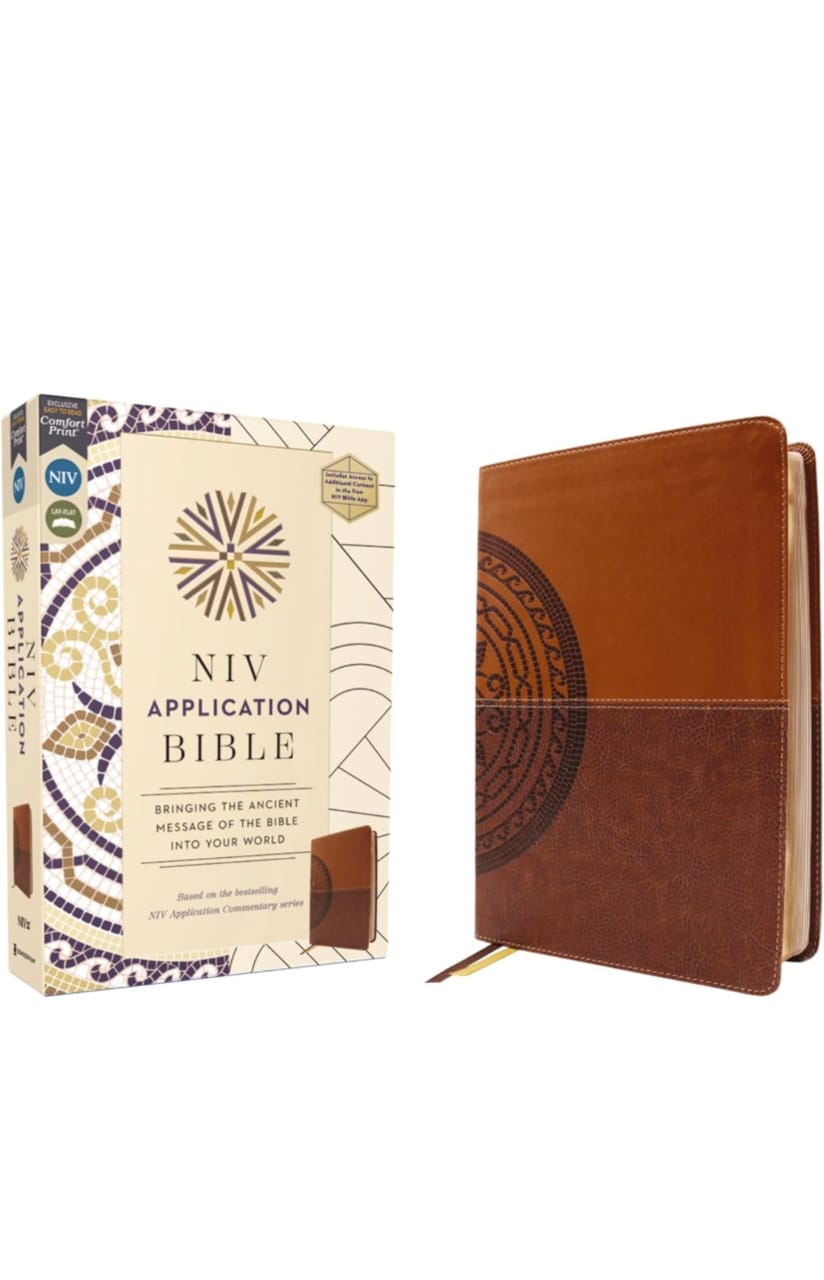 NIV Application Bible, Leathersoft, Brown, Red Letter, Comfort Print: Bringing the Ancient Message of the Bible into Your World (NIV Application Commentary Resources)