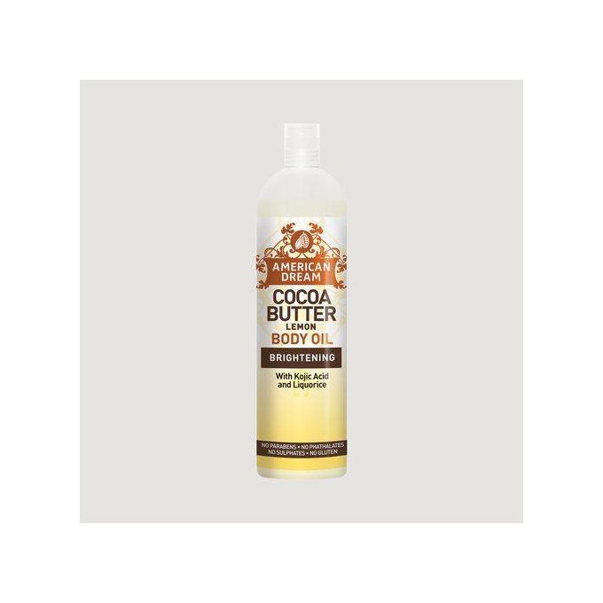 American Dream Cocoa Butter Lemon With Kojic acid & liquorice Skin Brightening Oil -200ml