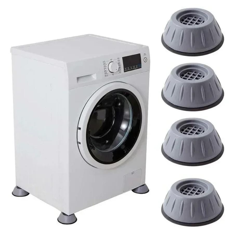 Anti vibration fridge/washing machine stand,The pad's bottom diameter is 9cm, the top diameter is 4.7cm, and the height is 4cm, work with most washers & dryers, refrigerator, table, sofa, bed & others