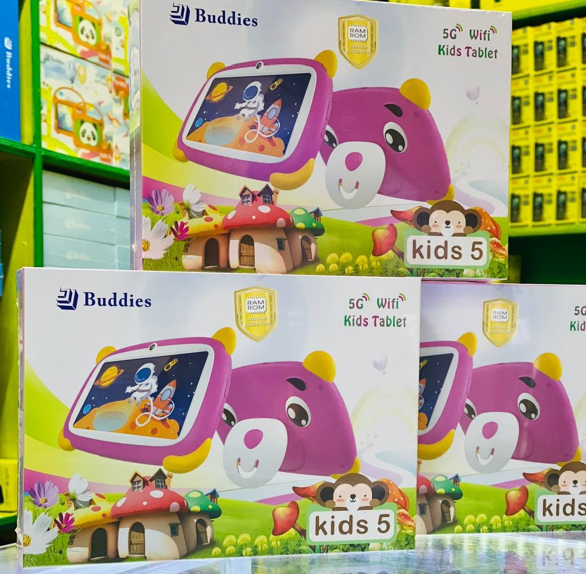 BUDDIES KIDS 5 STUDY 5G WIFI TABLETS RAM 8GB,ROM 256GB With BOTH SIM CARD SLOT AND MEMORY CARD SLOT