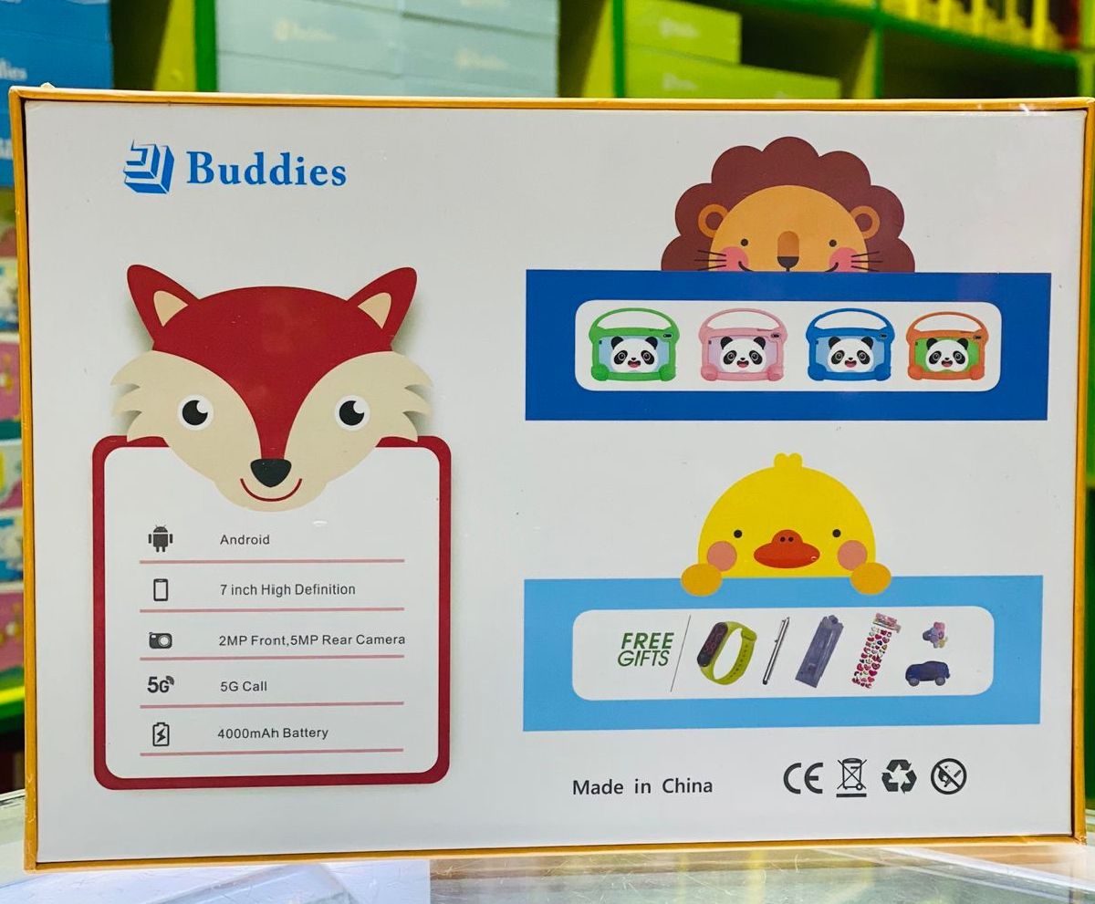 PROMOTION!!BUDDIES KIDS 8 STUDY 5G WIFI TABLETS RAM 8GB,ROM 256GB With BOTH SIM CARD SLOT AND MEMORY CARD SLOT, 2MP FRONTCAMERA,5MP REAR CAMERA  AND 7''SCREEN DISPLAY