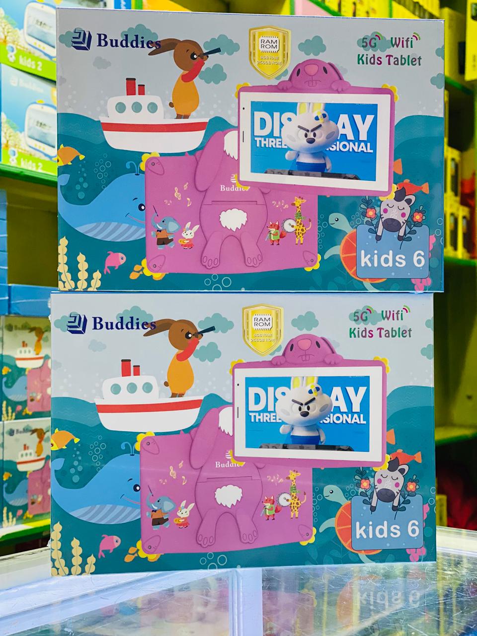 PROMOTION!!BUDDIES KIDS 6 STUDY 5G WIFI TABLETS RAM 8GB,ROM 256GB With BOTH SIM CARD SLOT AND MEMORY CARD SLOT, 2MP FRONTCAMERA,5MP REAR CAMERA  AND 7''SCREEN DISPLAY