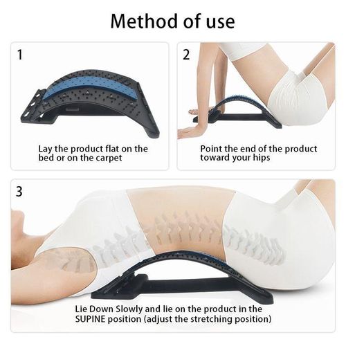 Back Stretcher For Low Back Pain Relief Back Massager Neck Stretcher Multi-Level Lumbar Support Stretcher Spinal, Lower And Upper Muscle Pain Relief