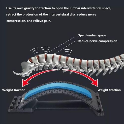 Back Stretcher For Low Back Pain Relief Back Massager Neck Stretcher Multi-Level Lumbar Support Stretcher Spinal, Lower And Upper Muscle Pain Relief