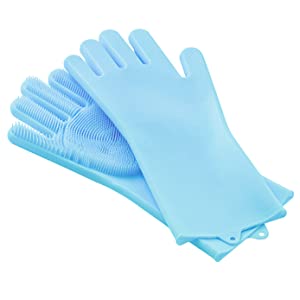 Silicon Dish-Washing Kitchen Gloves