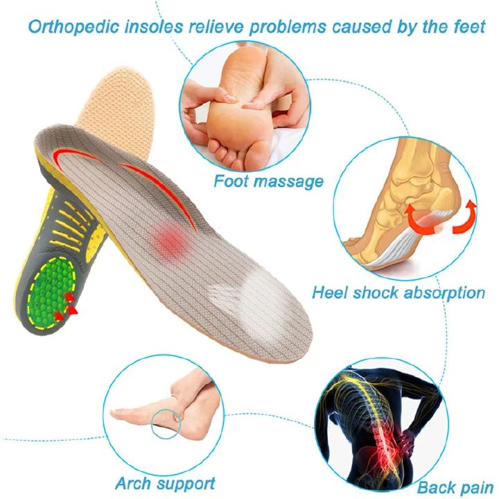Premium Orthotic Gel Insoles Orthopedic Flat Foot Health Sole Pad For Shoes Insert Arch Support Pad For Plantar fasciitis Unisex [35-40]
[