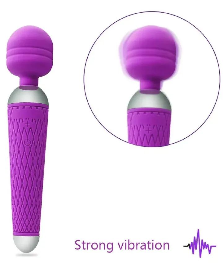 USB Rechargeable G-spot Clit Vibrator Dildo Massager Magic Wand Waterproof AV Stick Female Vagina Clitoris Massager Sex Toys
