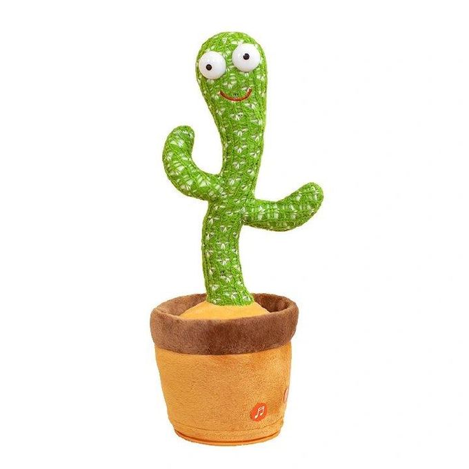 Dancing Cactus Baby Talking Repeats What You Say Boy Toys, Mimicking Toy with LED English Sing 15 Second Voice Recorder Musical