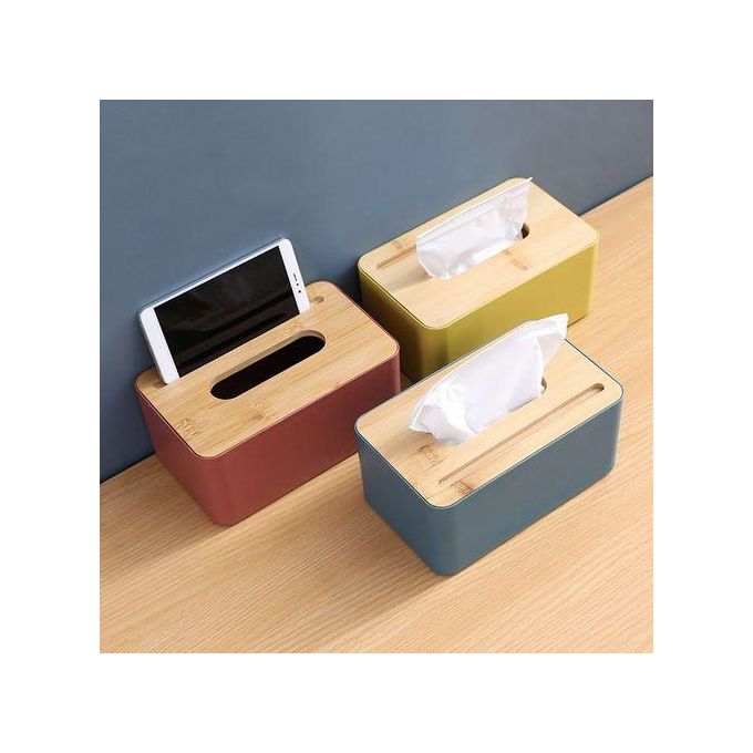 Bamboo Tissue Serviette Box Eco-Friendly Canister