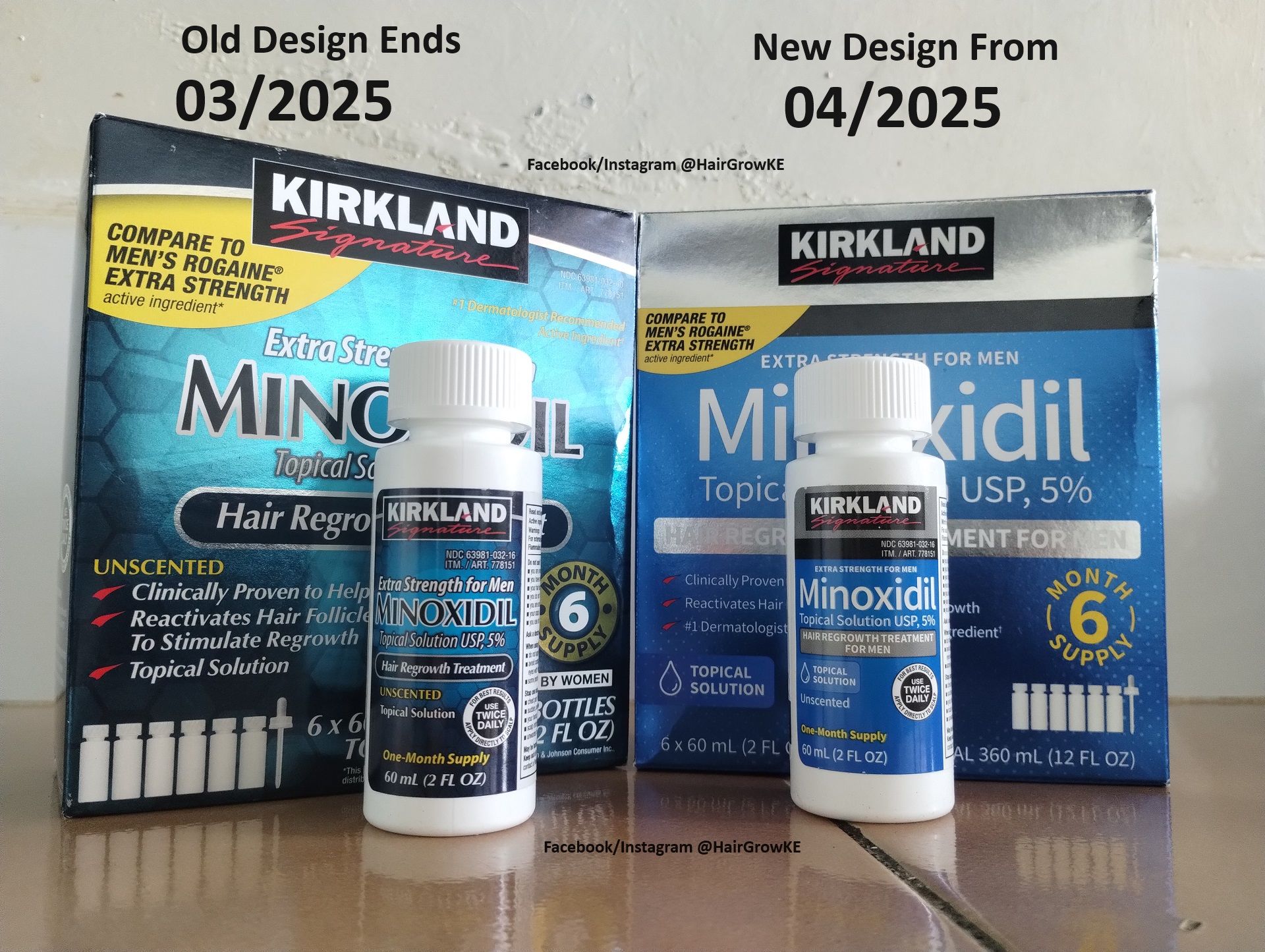 KIRKLAND Signature Minoxidil 5% SOLUTION Hair Loss/Growth 1 Month Supply