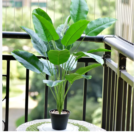 ARTIFICIAL HOME DECOR BANANA PLANT(80cm)  comes with a vase)