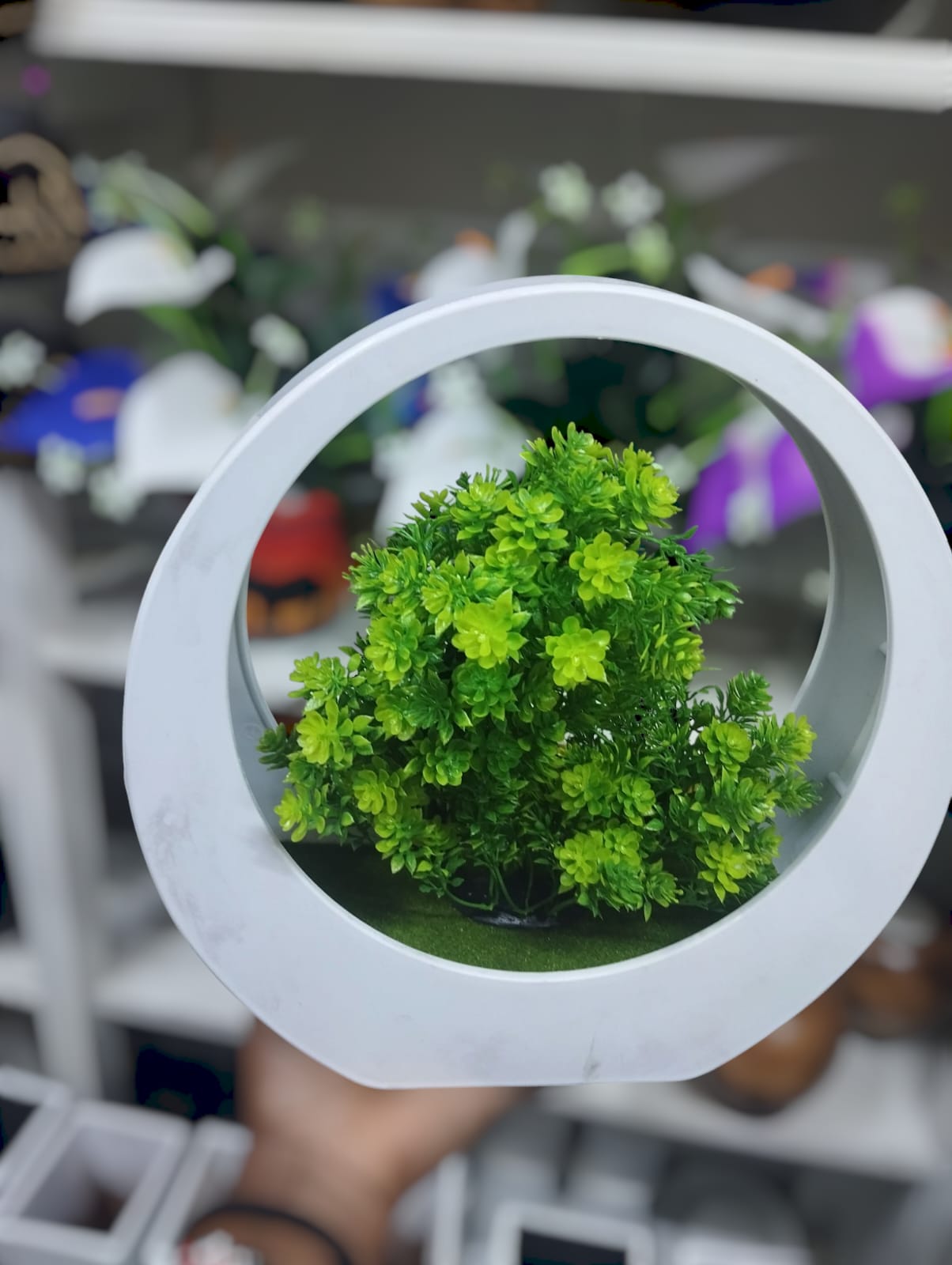Artificial Bonsai Plant In A White Vase