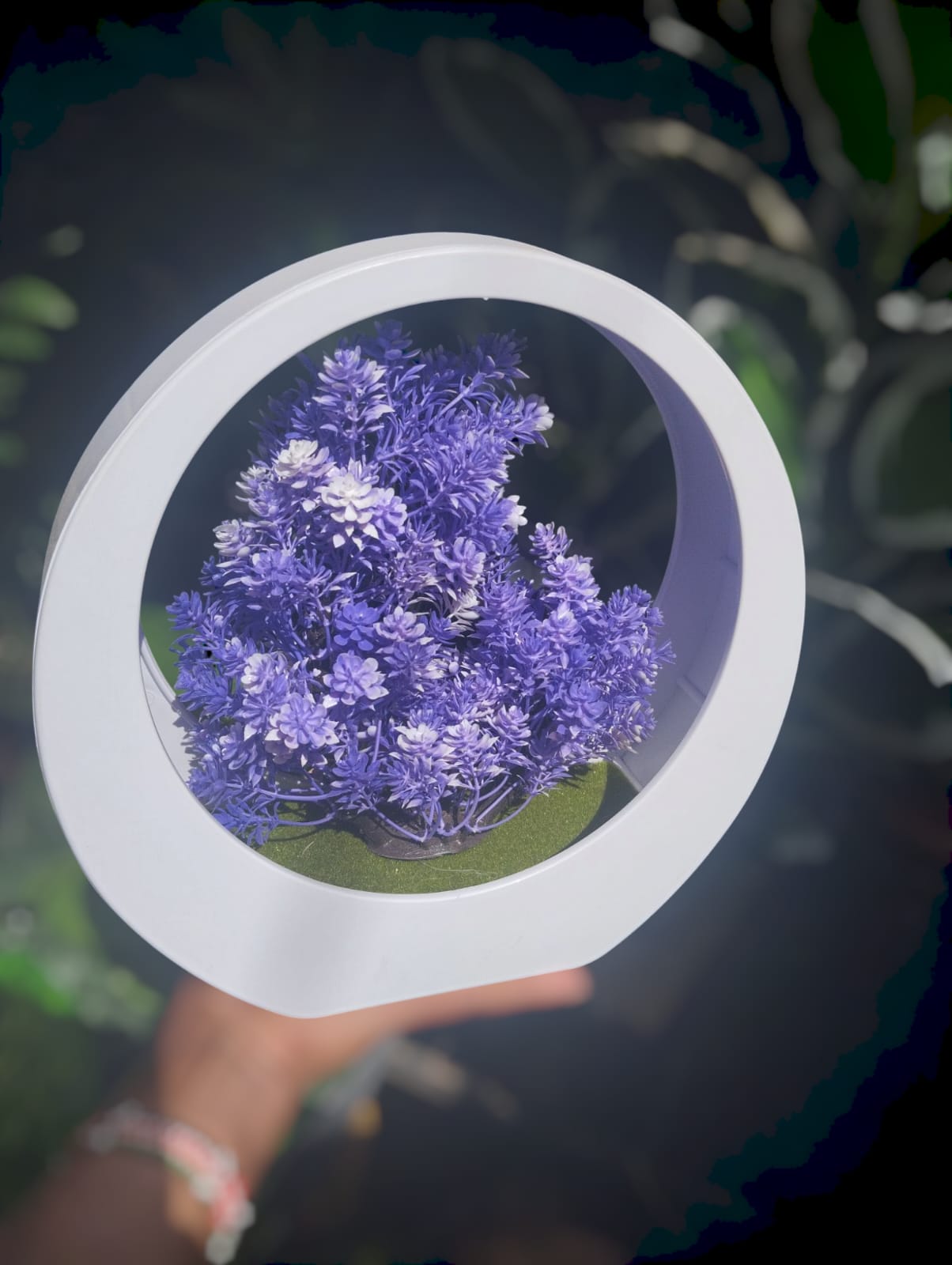Artificial Bonsai Plant In A White Vase
