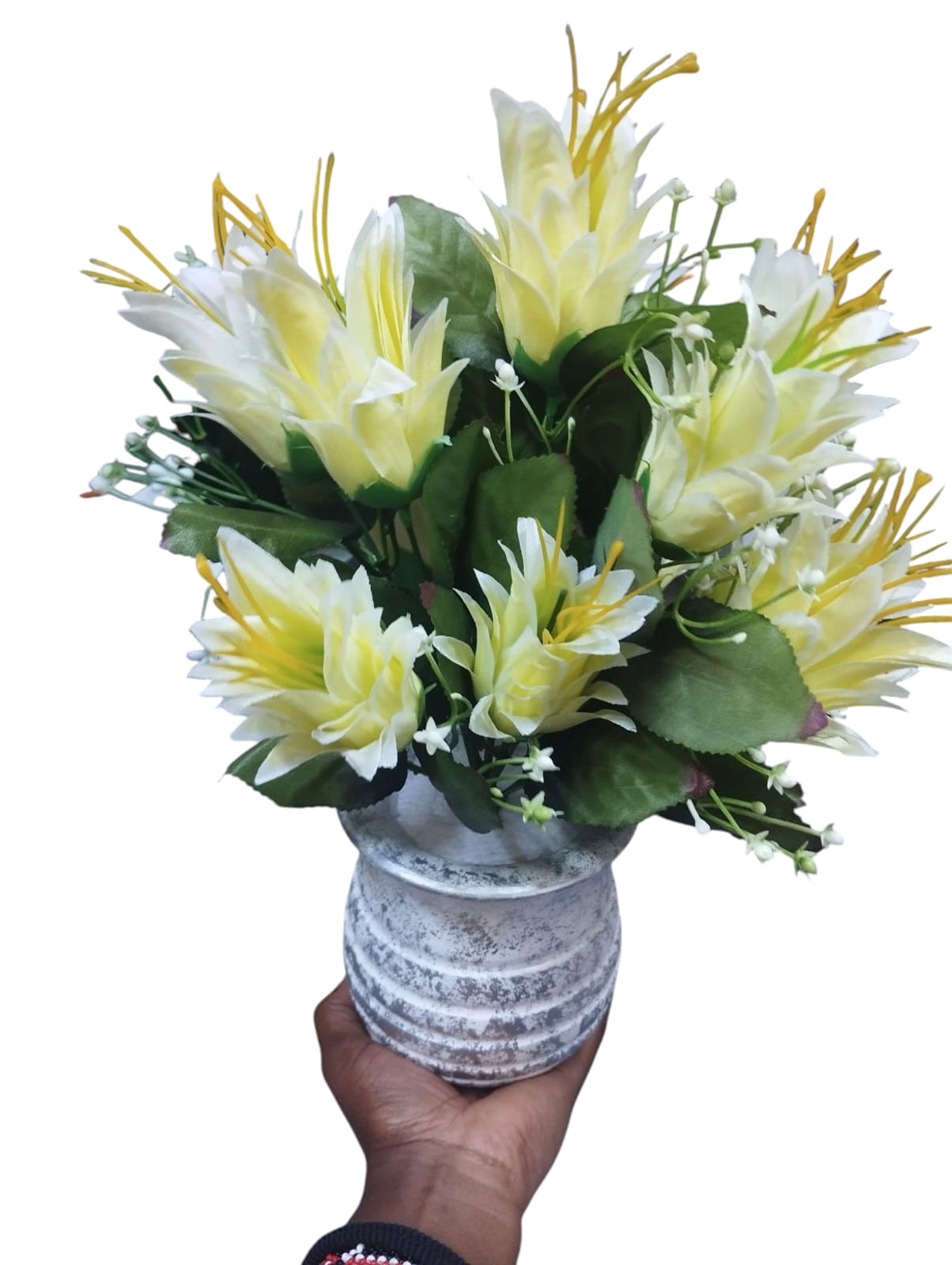 Wooden Flower Pot /Vase acts as planters for artificial flowers( no flower)