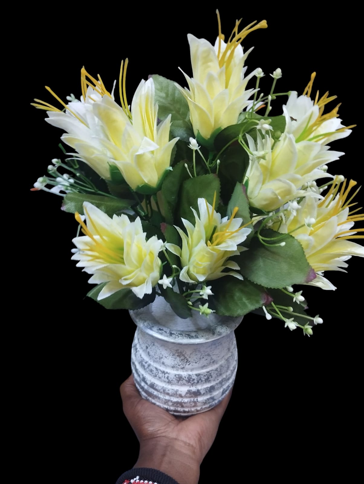 Wooden Flower Pot /Vase acts as planters for artificial flowers( no flower)