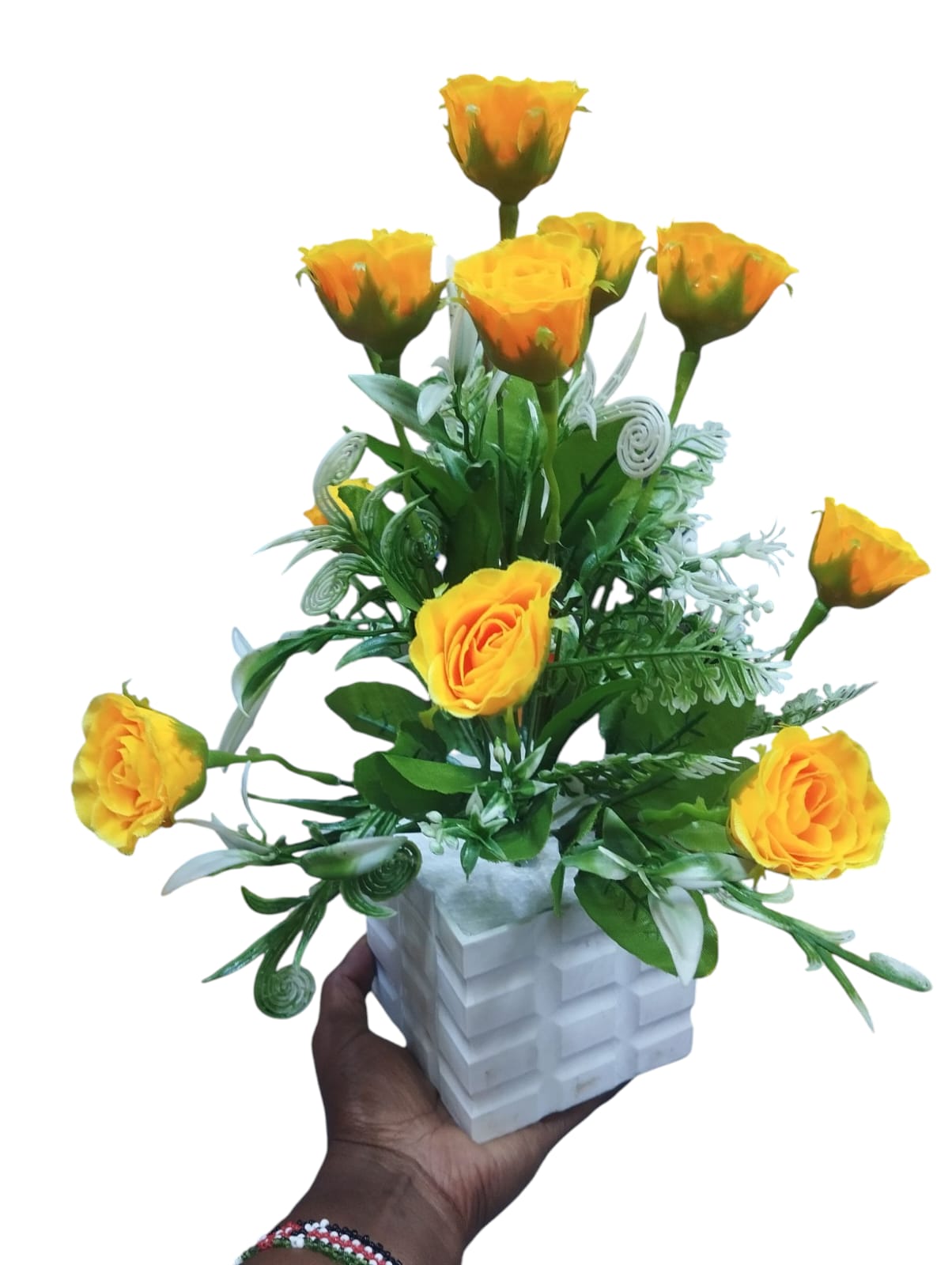 Artificial Flower Plant In A White Vase