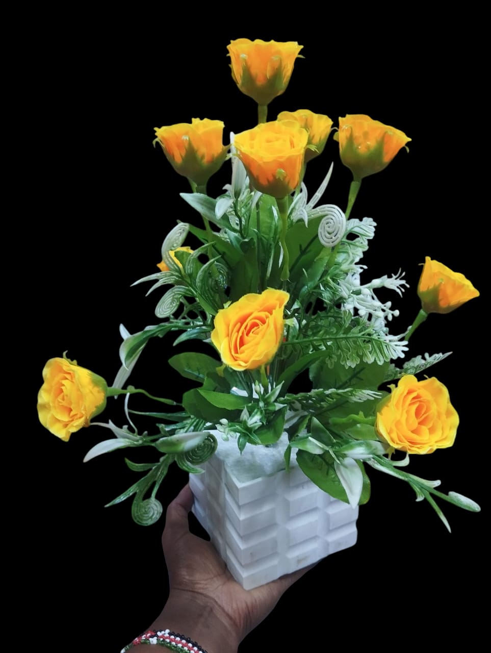 Artificial Flower Plant In A White Vase