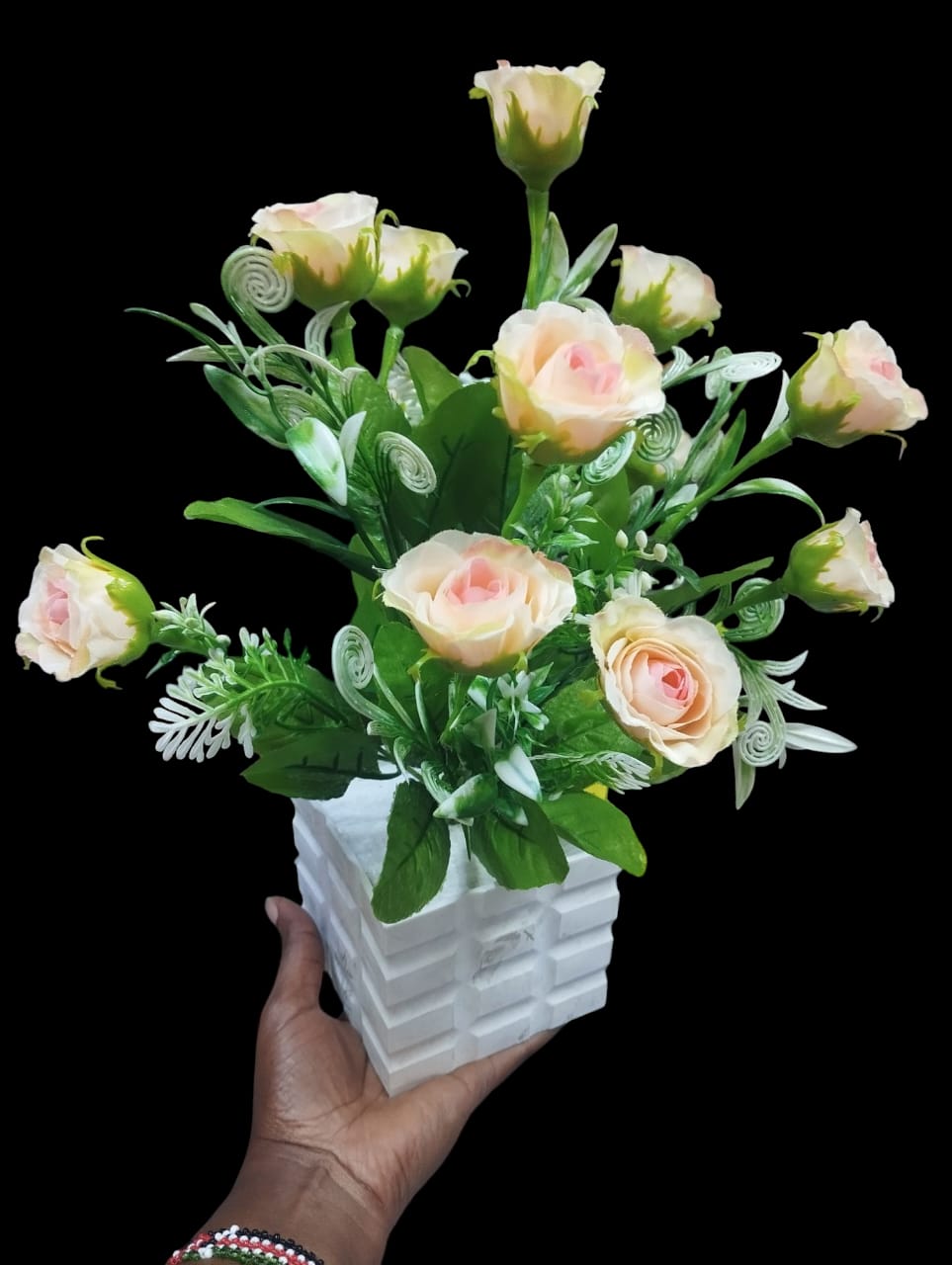 Artificial Flower Plant In A White Vase